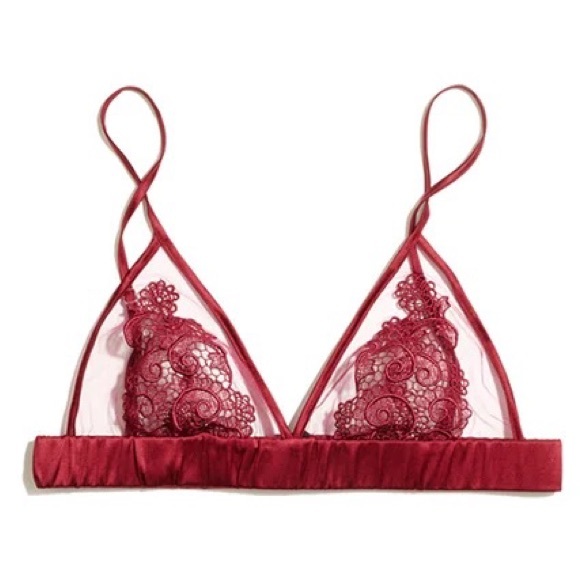 ❤️ Fleur of England Scarlet Boudoir Bra ❤️ NWT - SOLD OUT! 🔥 Med/Large - Picture 5 of 9